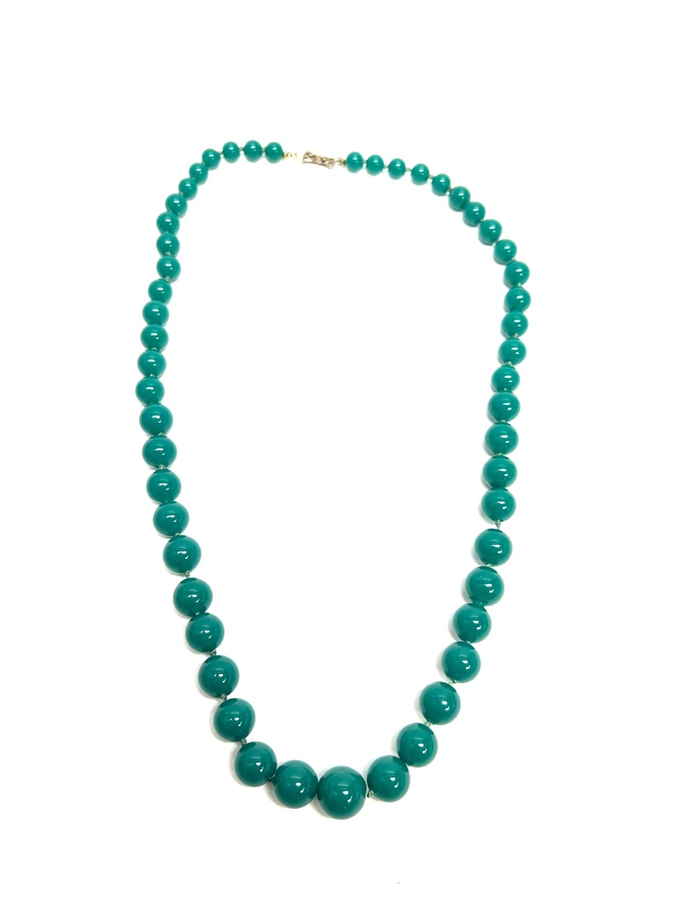 jade necklace with 14k clasp